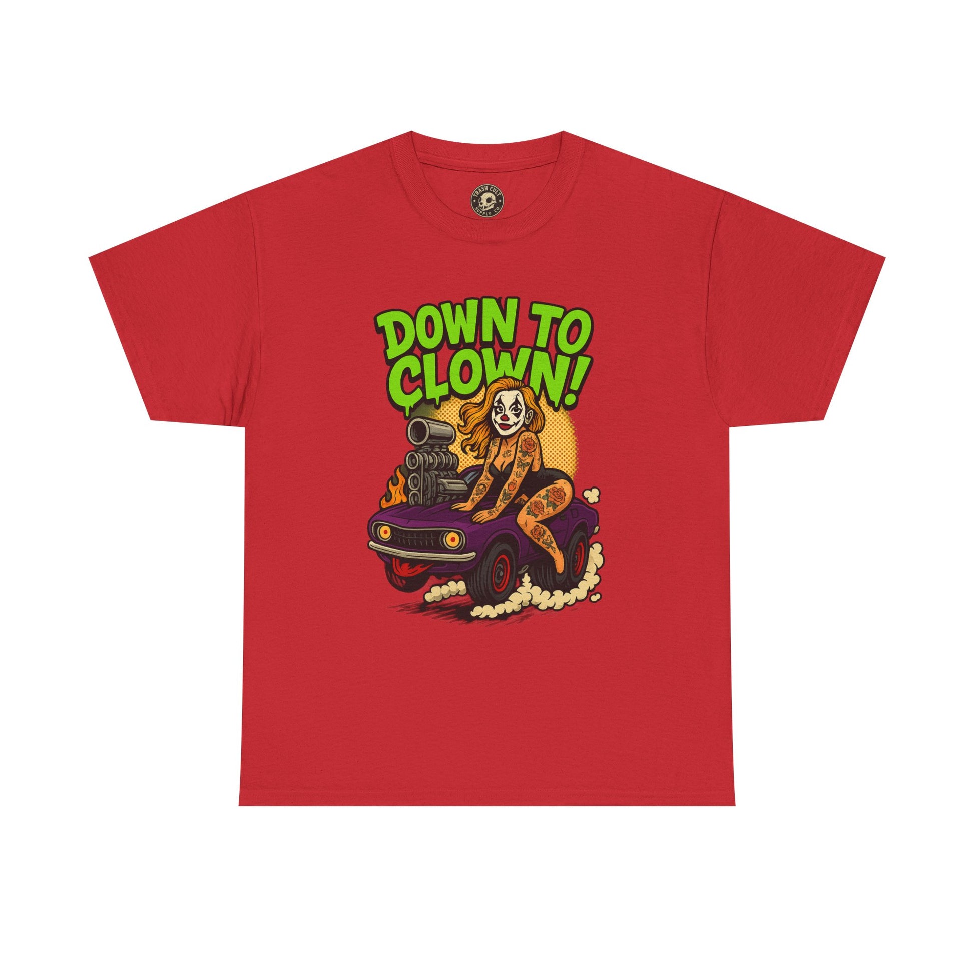 Unisex Graphic Tee | Down to Clown T-Shirt, Fun Statement Shirt, Casual Wear, Gift for Friends, Festivals, Halloween
