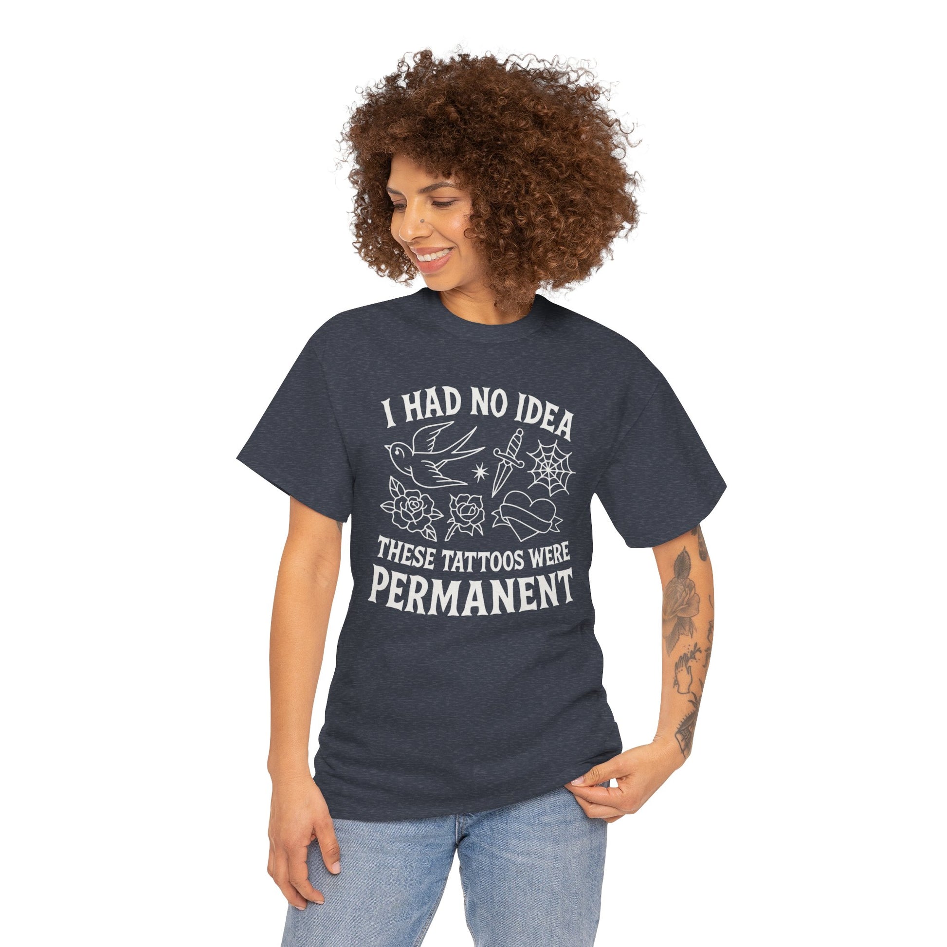 I Had No Idea These Tattoos Were Permanent Shirt – Funny Tattoo Flash Tee – Gildan 5000