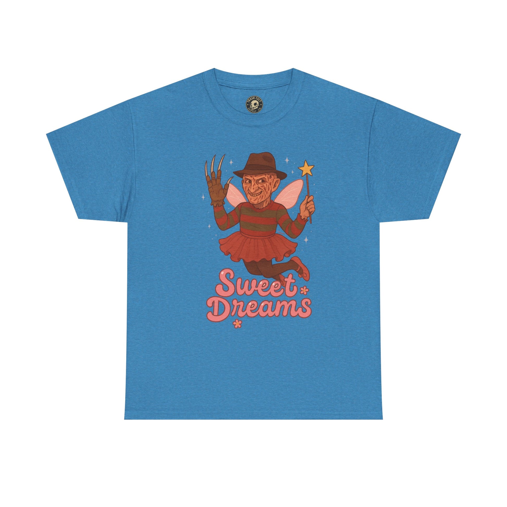 Freddy Krueger Fairy “Sweet Dreams” Funny Horror Parody T-Shirt – Gildan 5000