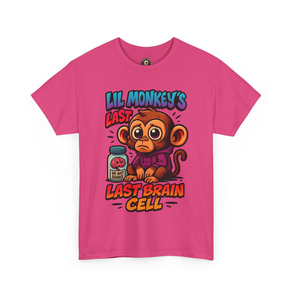 Lil Monkey’s Last Brain Cell Tee – Funny ADHD Cartoon Shirt – Gildan Heavy Cotton