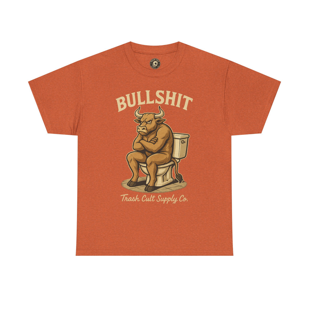 “BULLSHIT” Angry Bull Toilet Tee – Trash Cult Supply Co. | Gildan 5000 T-Shirt
