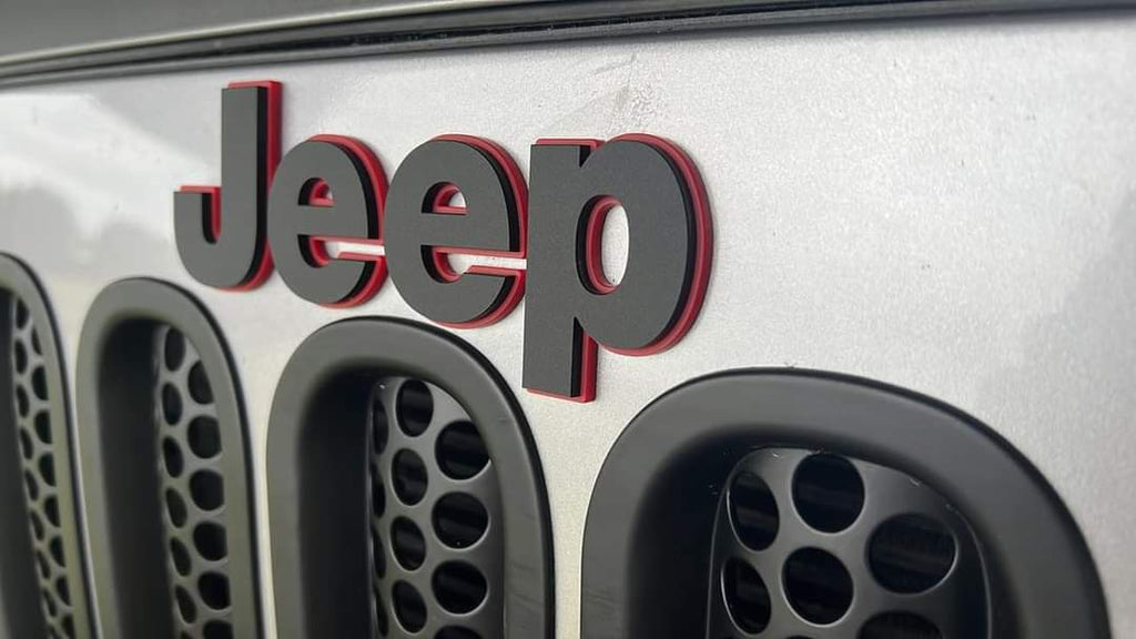Small "JEEP" Emblem - Fits Wrangler JK, Grand Cherokee, Liberty