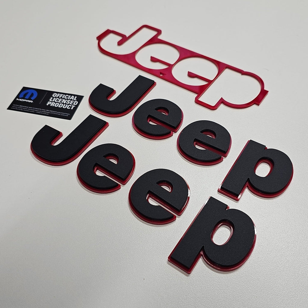 Jeep Wrangler/Gladiator Fender Emblems - PAIR L/R Sides - Two Color Stacked