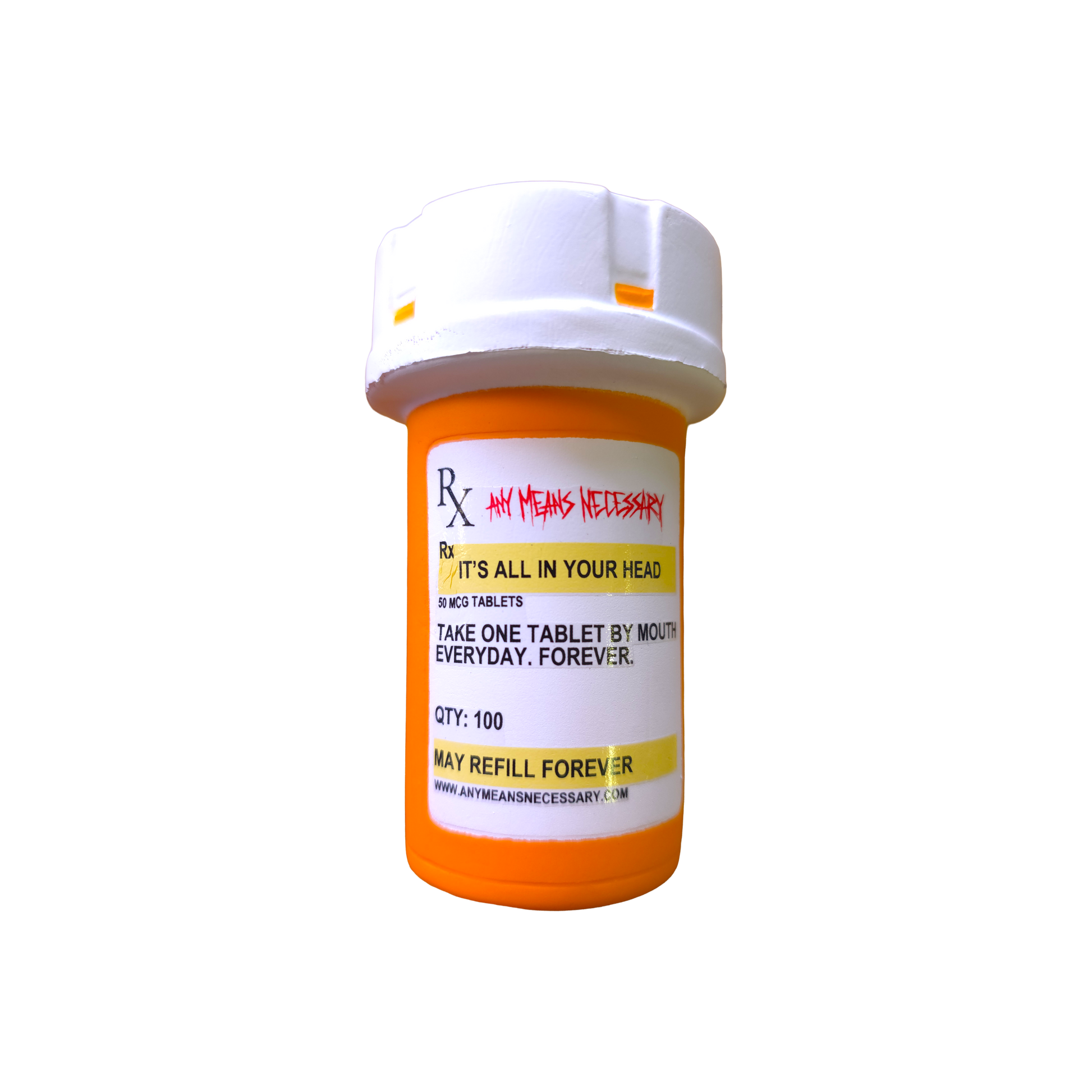 It's All In Your Head Pill Bottle (Stress Ball)