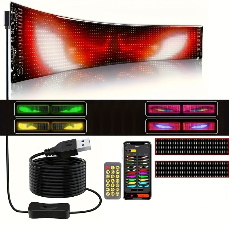 14 Inch Programmable Pixel Panel With Preloaded Animations Scrollable Display For Multi Scenario Use In Support Events Parties And Transportation